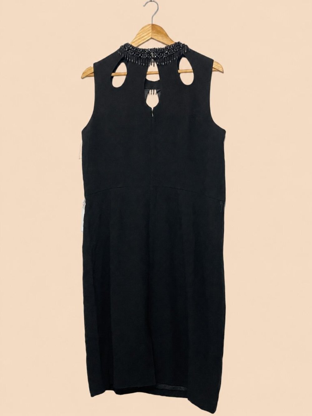 ZELDA Beaded Mid Length Formal Sleeveless Dress US12 Size
